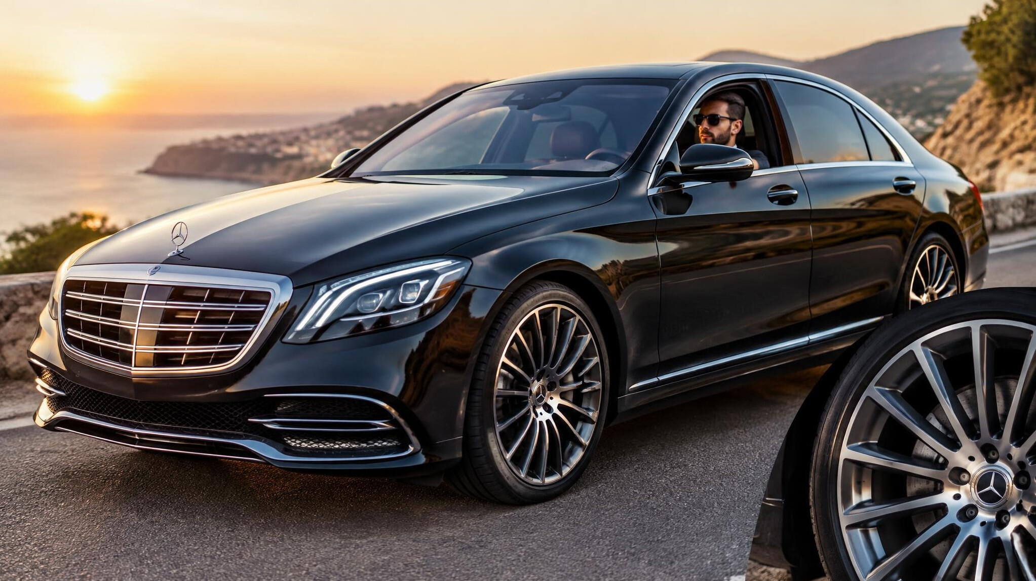 luxury car on road