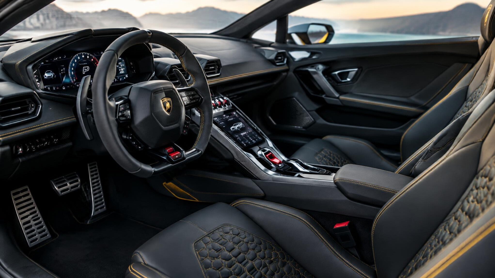 luxury car interior detail