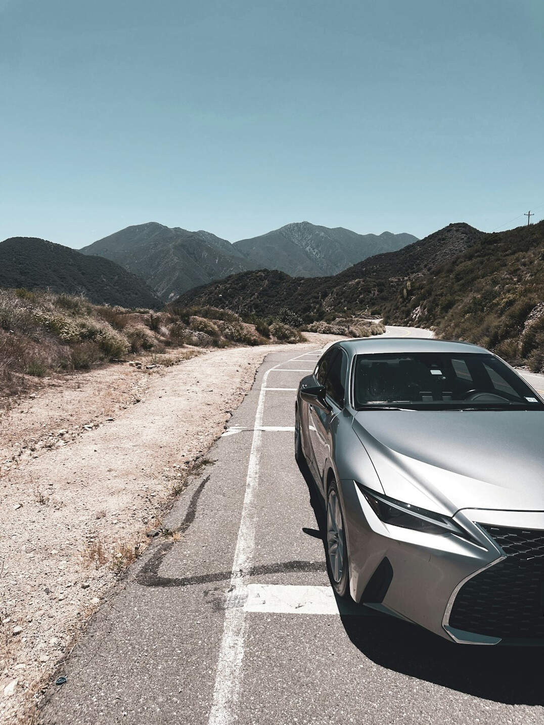 electric luxury car on road