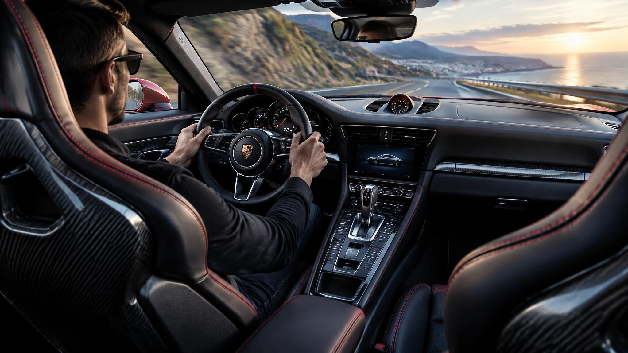 sports car interior
